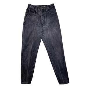 Vintage Bleu Cafe Black Acid Wash High Waist Mom Jeans Size 10